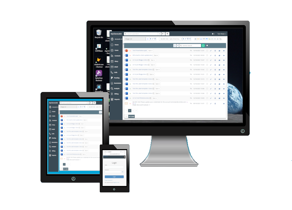 MyClients365 on pc phone and tablet